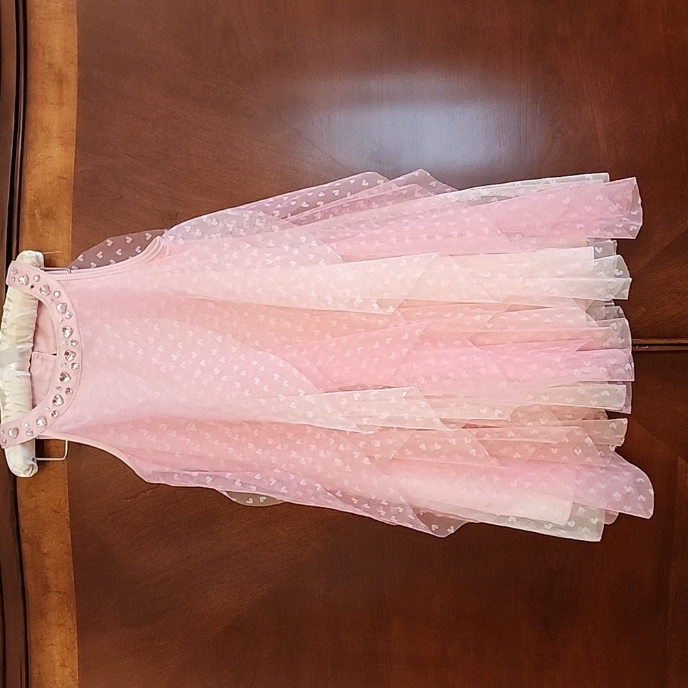 Tahari beautiful girls pink 💗 dress, rhinestone embellished Size 6/6x